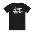 Awkwardly Hilarious: "This Orgy" Sarcastic Bold Graphic Party T-Shirt