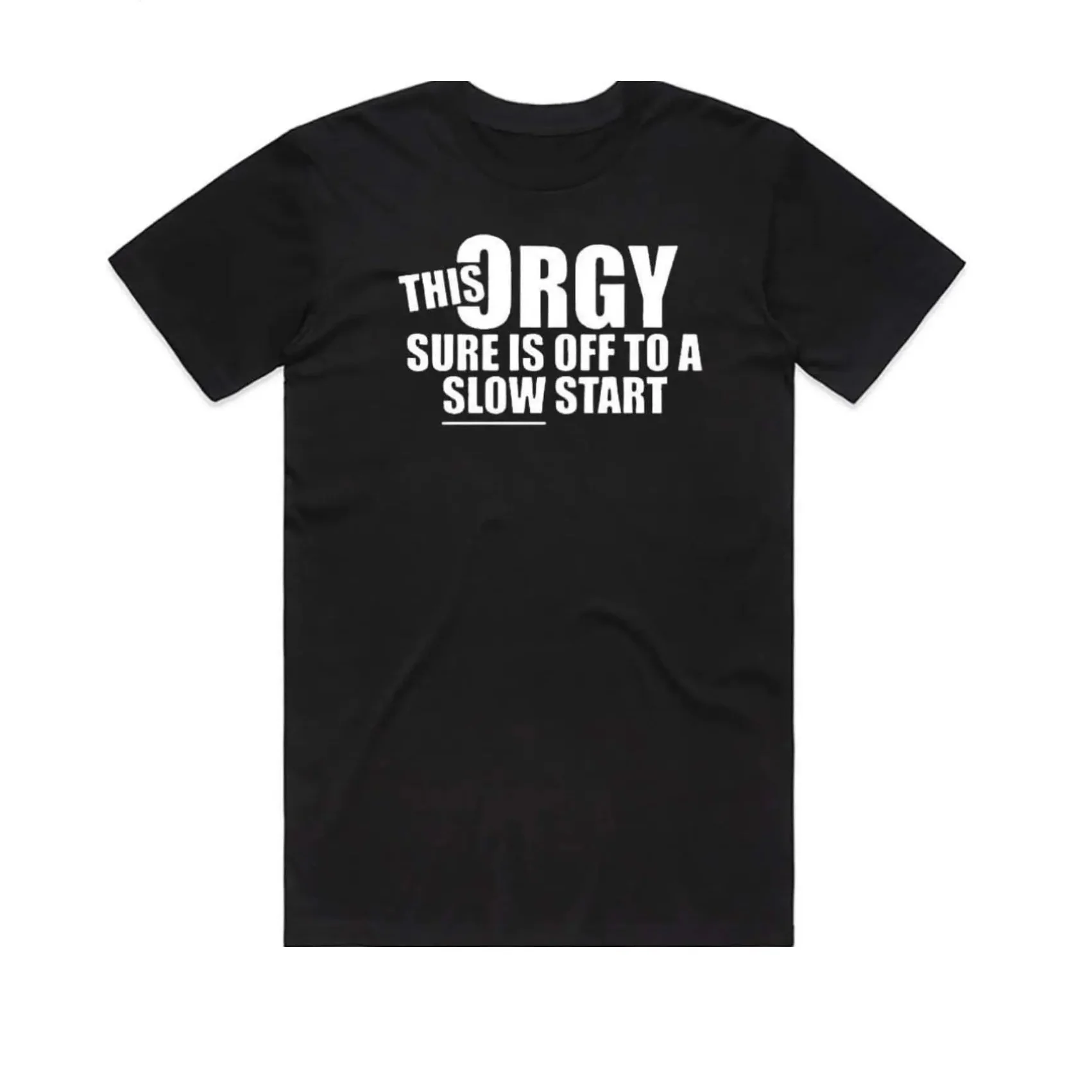 Awkwardly Hilarious: "This Orgy" Sarcastic Bold Graphic Party T-Shirt