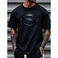 Unyielding Strength Man of Steel Metallic Shield Oversized Tee
