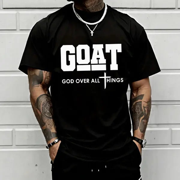GOAT - God Over All Things Faith-Forward Streetwear Graphic Tee